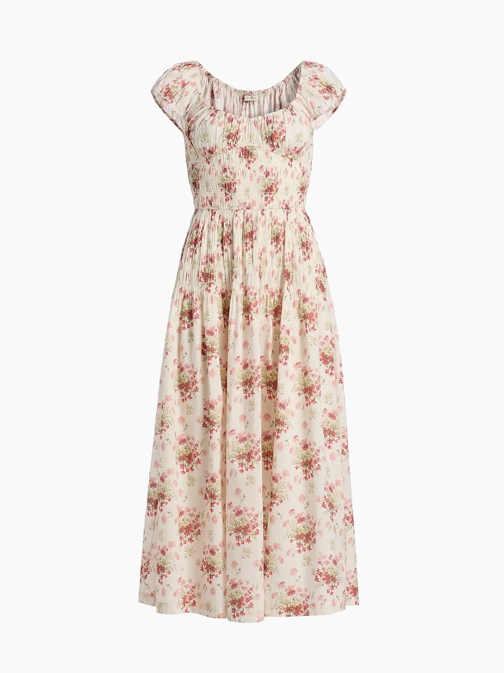 DOEN QUINETTE DRESS -- IVORY LANTANA FLORAL